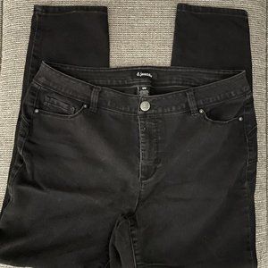 d. jeans 16W Black Skinny Jeans